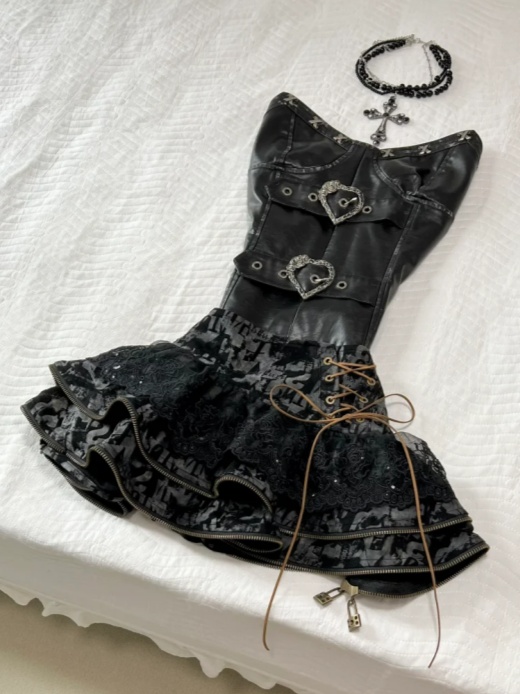 Street Fashion News - Punk Gotik Vintage Kadınlar 2 Parça