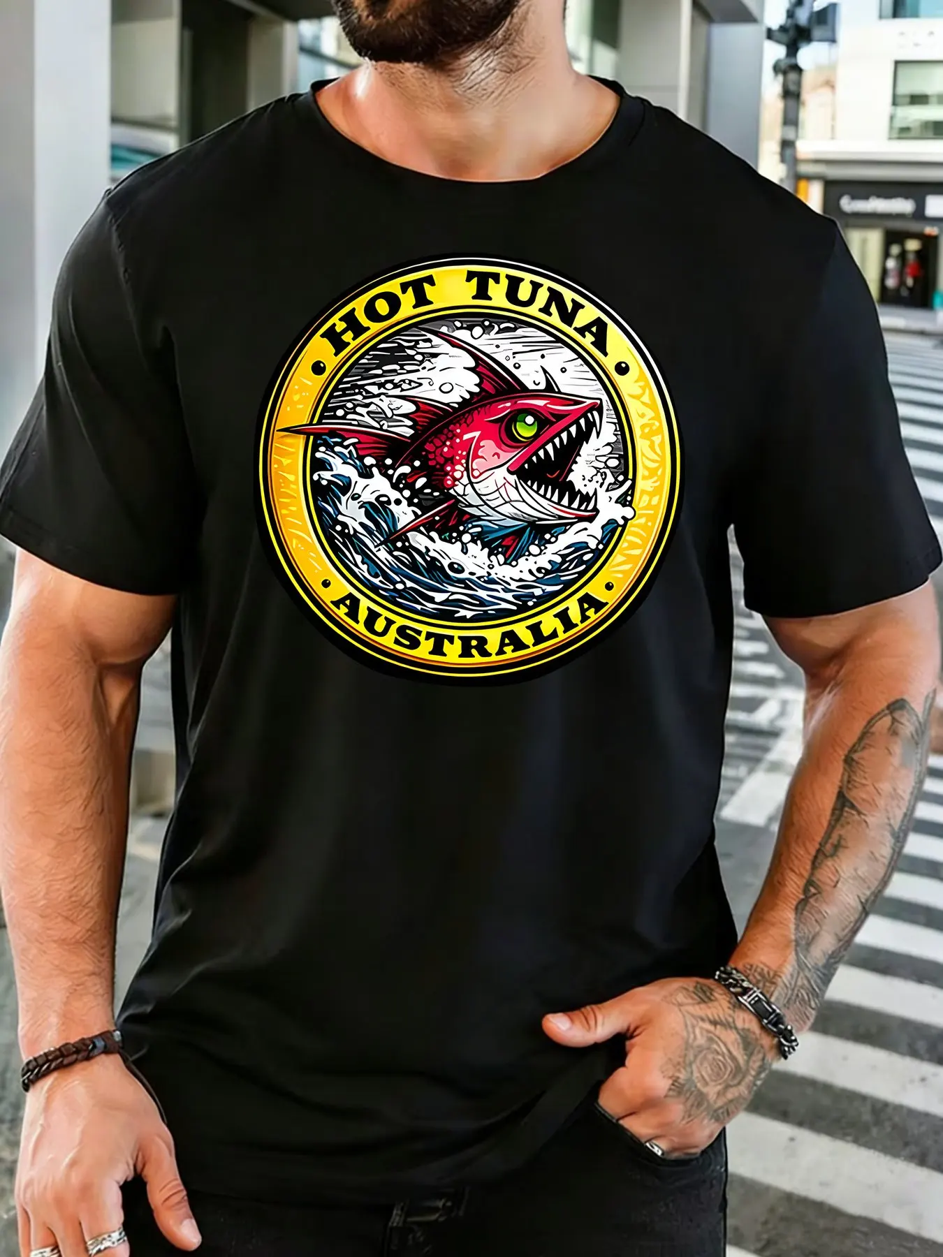 Street Fashion Australia - Erkek Retro Sıcak Ton Balığı Avustralya