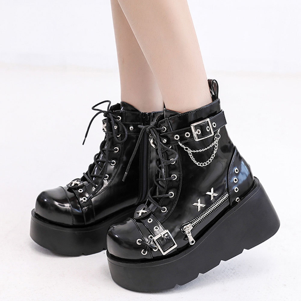 Street Fashion Female - Marka yeni bayanlar Platform platformu yarım
