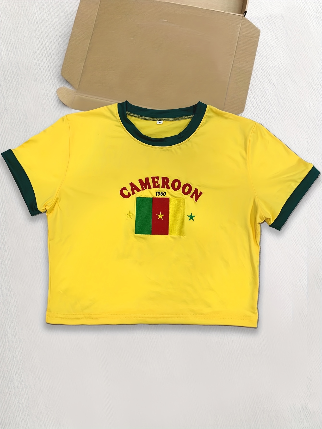 Kamerun Bayrağı İşlemeli Crop  - Street Fashion Usa incelemesi ve fiyatı