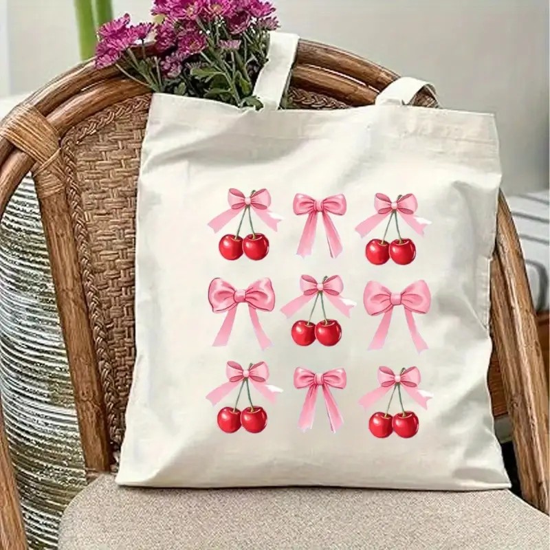 Kiraz Fiyonk Tasarımlı Kanvas  - Tote Bag Canvas Print incelemesi ve fiyatı