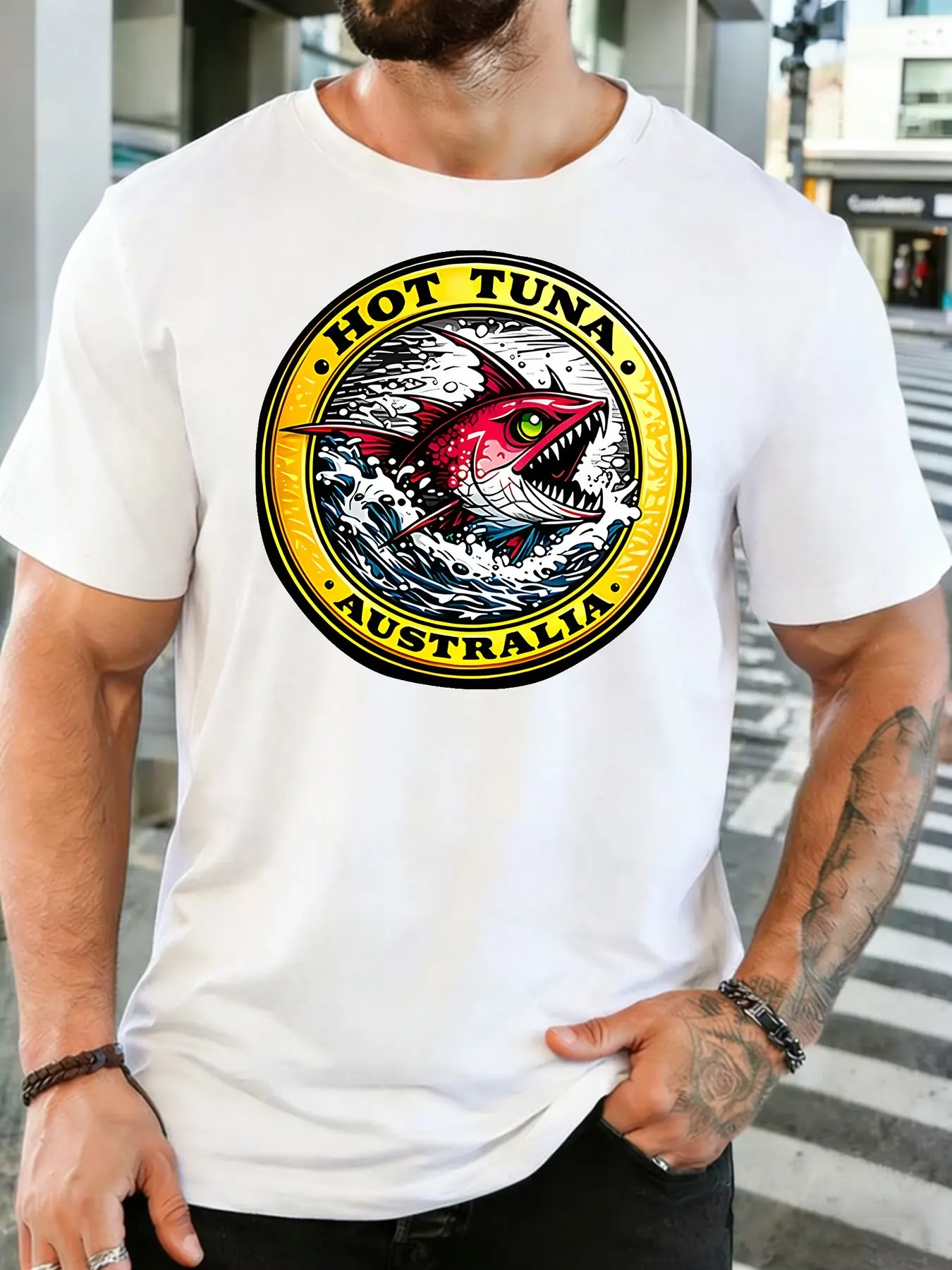 Erkek Retro Sıcak Ton Balığı A - Street Fashion Australia incelemesi ve fiyatı