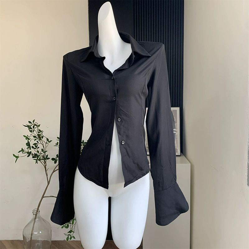 Gidyq Kadın Siyah Bandaj Gömle - Street Fashion In Korea incelemesi ve fiyatı