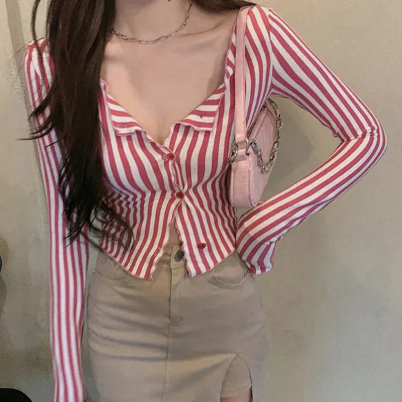 MEXZT Vintage çizgili gömlek k - Street Fashion In Korea incelemesi ve fiyatı