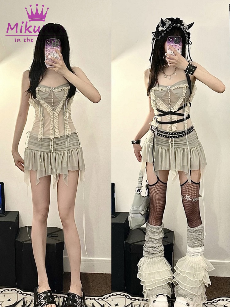Y2k iki parçalı Set kıyafet es - Street Fashion News incelemesi ve fiyatı