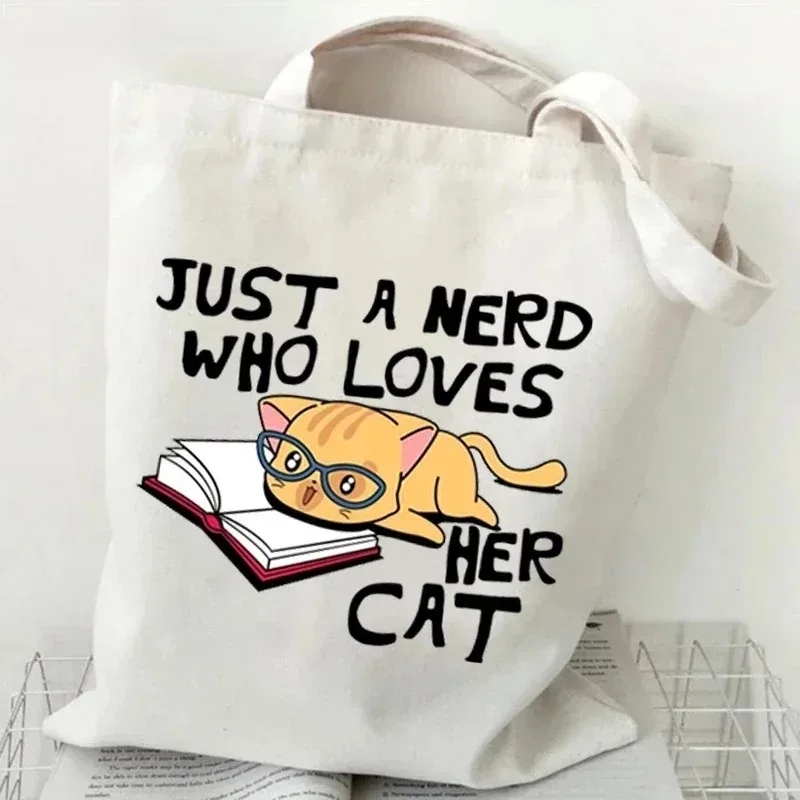 Kedi ve Kitap Kanvas Çanta Bay - Tote Bag Canvas Print incelemesi ve fiyatı